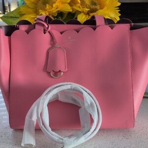 Kate Spade Scalloped Pink Tote Almost New See Pictures For Any Callouts
